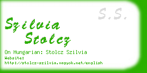 szilvia stolcz business card